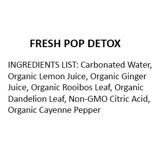 FRESH POP DETOX : SPARKLING WELLNESS SODA - 12 PACK