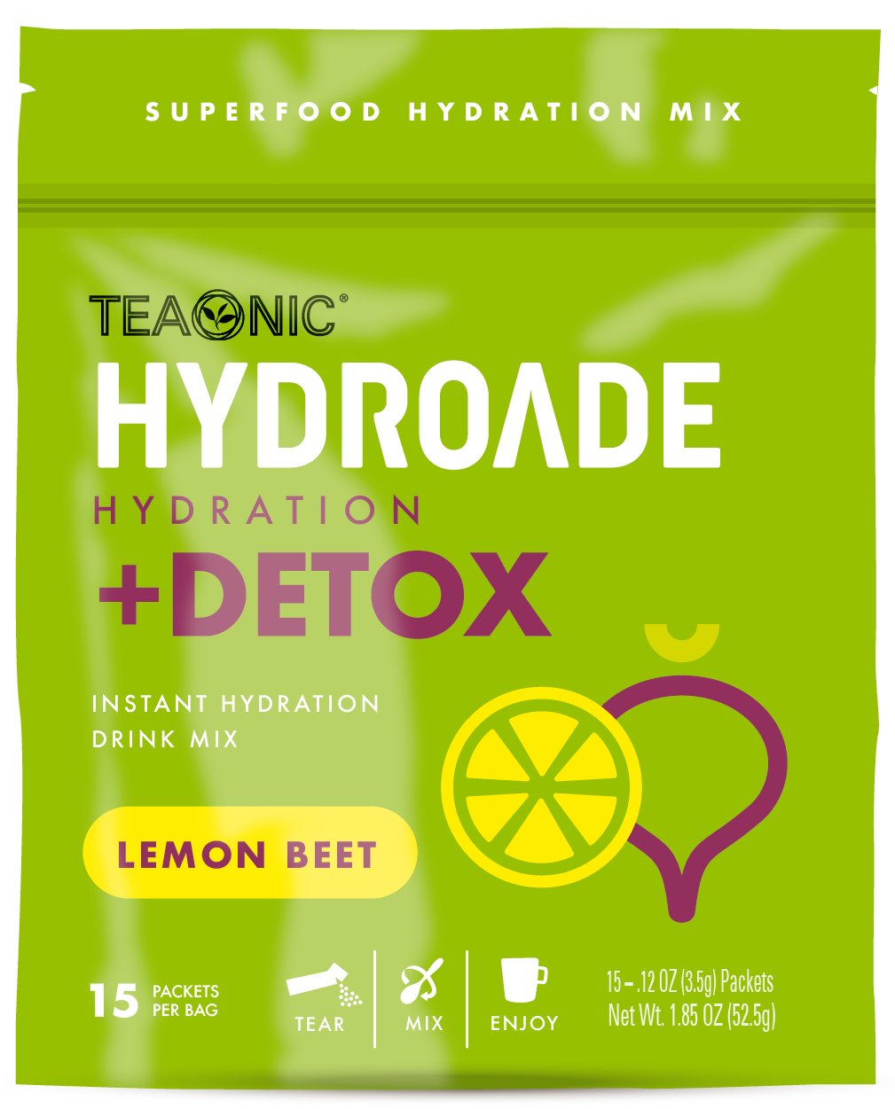 detox HYDROADE SUPERFOOD HYDRATION DRINK MIX: DETOX - 45 SERVINGS – Teaonic