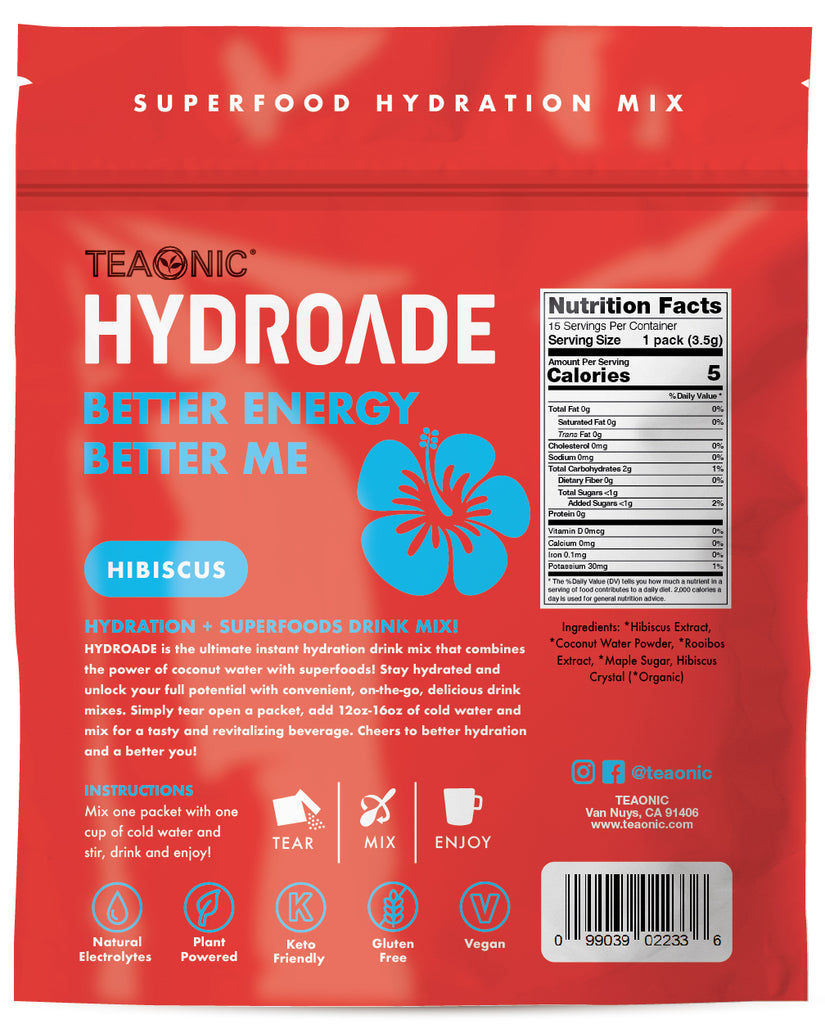 Hydroaid HYDROADE SUPERFOOD HYDRATION DRINK MIX: ENERGY – Teaonic