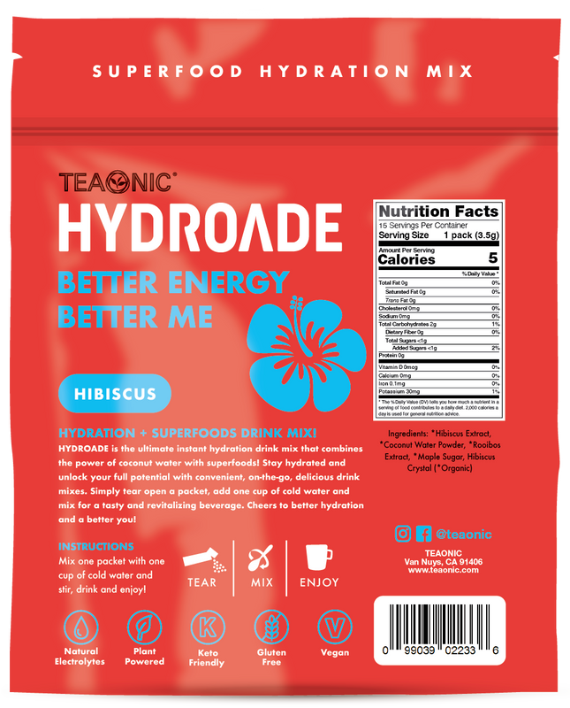 HYDROADE SUPERFOOD HYDRATION DRINK MIX: ENERGY - 45 SERVINGS